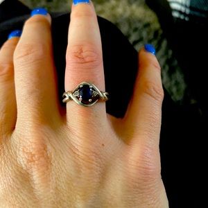 Silver cubic zirconia ring